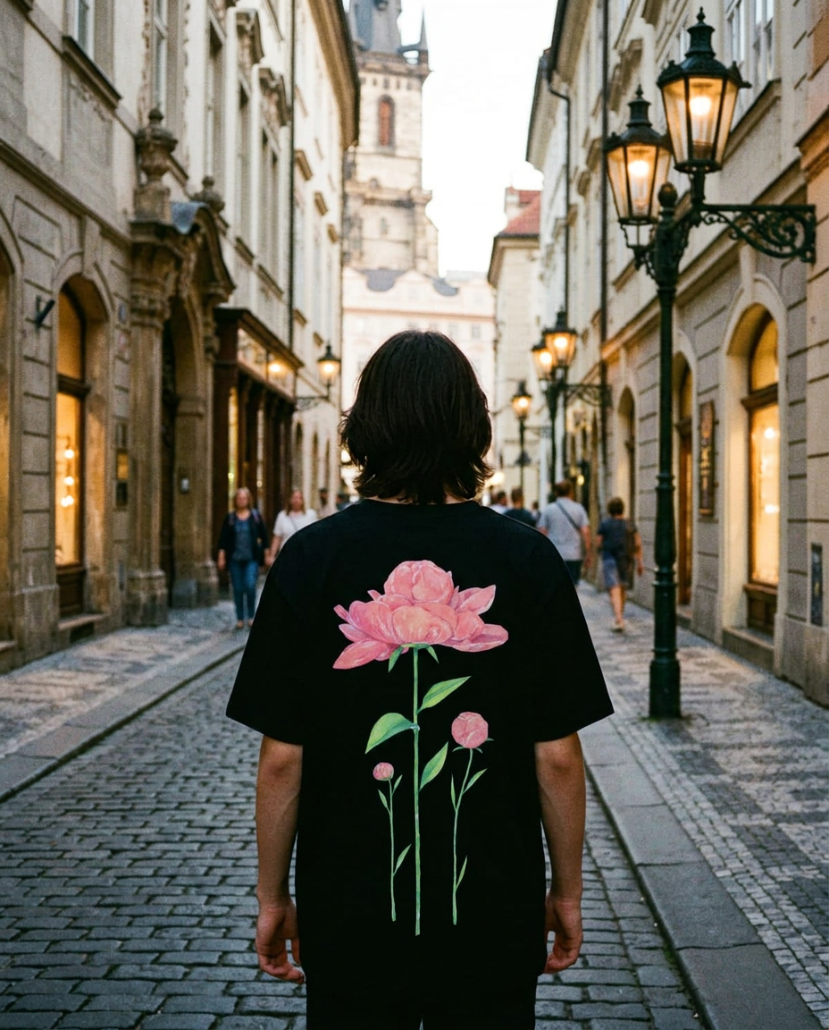 Pink Peony Tee | CITY IN PRAGUE